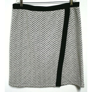 Zac & Rachel Womens 2X Wrap Skirt Chevron Textured